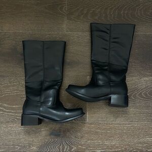 Black Knee High Boots